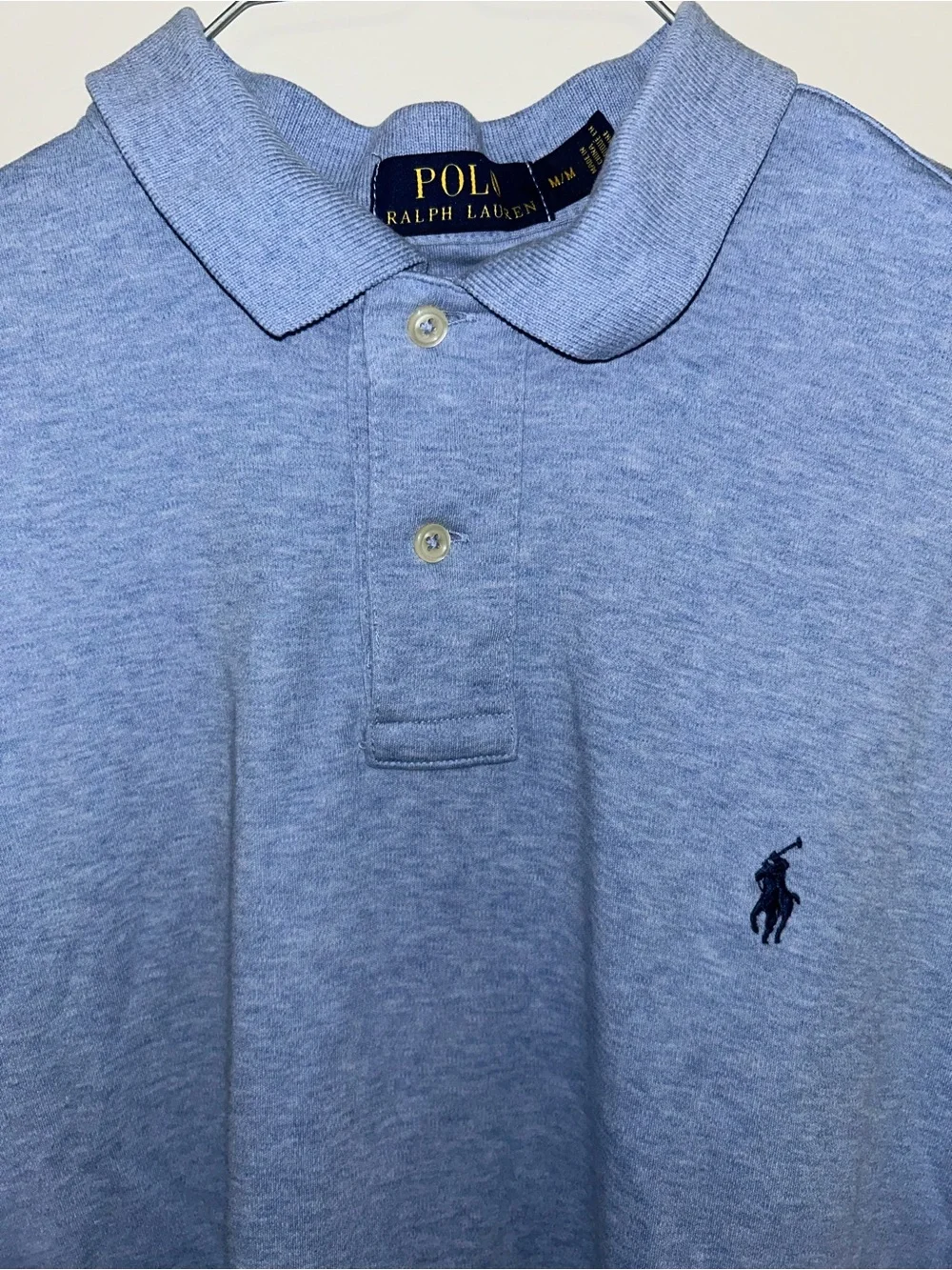 Ralph Lauren Heather Sky Blue Polo with Navy Pony